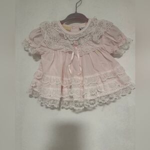 Adorable Pink Lace Kids Blouse